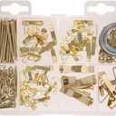 Hillman 130251 Medium Picture Hanger Assortment Kit (Brass)