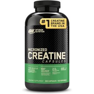 Optimum Nutrition Micronized Creatine Monohydrate Capsules, Keto Friendly, 2500mg, 300 Capsules (Packaging May Vary) (Exp: 02/2027)