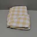 Sorfey Tablecloth - Vinyl with Flannel Back, 70" Round, Water Proof, Easy to Clean, Checked Beige Design