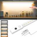 Smart Under Cabinet Lights, 40in Plug in Under Cabinet Lighting with Handwave Sensor, Bright Dimmable 5 Color Temp Stick on Closet Light, Slim Cuttable Under Counter Lights for Kitchen Desk Shelf (40IN(1 PACK))