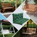 Replacement Swing Cushions for Outdoor Furniture: 2-3 Seater Waterproof Porch Bench Cushions with Ties and Backrest - 4" Thick Patio Swing Chair Cushion for Garden Backyard, Green