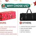 Rolling Christmas Tree Storage Bag - 9 Ft Xmas Tree Storage Bag for Artificial Trees600D Waterproof OxfordDual Zippered with Durable Wheels & Handles, Dolly-Style Duffle Xmas Storage Container