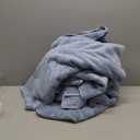 Maisonette Loft Egyptian Cotton Turkish Bath Towels, Soft, Absorbent, Ideal Quick Dry Large Luxury Bath Towel Set for Shower (30" x 58", 4 Pack), Blue (Harbor Blue)