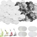 200 Sets 58mm/2.25 inch Button Supplies Button Parts for Button Maker Machine 58mm, Round Badge Blank Button Pins, Includes Plastic Button Pin Back Cover, Metal Cover, Clear Film&Blank Paper
