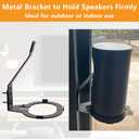 Wall Mount Holder Compatible with Sonos Move 1 and Move 2 Speakers, Speaker Mounts Stand Includes All Mounting Hardware and Anchors for Drywall, Wood Studs, and Concrete - Black
