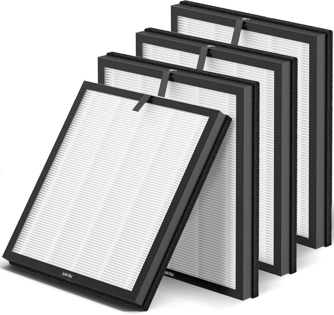 MR5866 Replacement Filter Compatible with MORENTO & FLANUR MR5866 Air Purifier, HEPA Filter Perfect for Home Large Room, MR5866 Filter for 99.97% Air Pollutants, Odor and Smoke, Original, 2 Pack