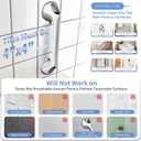 2 Pack 16 Inch Grab Bars for Bathtubs and Showers for Seniors, Heavy Duty Shower Handle for Elderly, Suction Cup Removable Handrails Handicap Bath Grip Bathroom Upgrade Safety Grips (Gray)