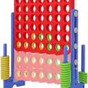 SDADI Jumbo 4 in a Row Game, 4-to-Score Giant Game Set with Adjustable Height (2.5-3.5 FT) for Kids & Adults, Indoor/ Outdoor Connect Game with Quick-Release Slider, Perfect for Family and Party Games