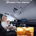 helloleiboo Graphene Dual-Layer Car Windshield Sun Shade Car Sun Shade for Windshield with Heat Absorption Coating Foldable Design with UV Protection to Keep Your Car Interior Cooler Silver