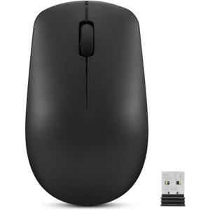 Lenovo 530 Wireless Mouse Full Size Computer Mouse for PC, Laptop, Windows Computer - 2.4 GHz Nano USB Receiver - Ambidextrous Design - 12 Months Battery Life Cordless, Raven Black