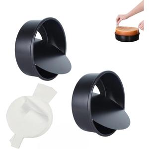XZJMY 6 Inch Cake Pan Set of 2,Round Cake Baking Pans with 100 Pieces Parchment Paper,Nonstick,Removable Bottoms,Baking Layer Cake Pan for Birthday,Party,Wedding (2, 6")