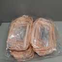 VZZNN 36 Pack Clear Makeup Bag Bulk Clear Makeup Bags with Zipper, PVC Waterproof Cosmetic Organizer Case for Makeup Artists, for Travel, Pouches for Skin Care Products, Brushes, Tools, Pink