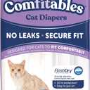 Hartz Comfitables Cat Diapers, Size L, 12 Count, Comfortable & Secure Fit, Easy to Put On