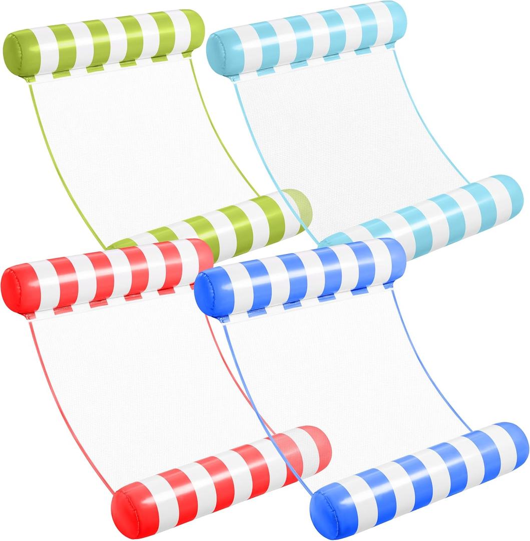 SLOOSH Hammock Pool Floats Adults, 4-in-1 Multi-Purpose Inflatable Pool Floaties PVC Water Hammock Lounge Floaties