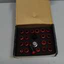 YIIQIEO Lug Nuts Aluminum/Alloy Steel Tire Nut Lock 20 PCS Hex Nuts,4xEight Point Spline Nuts,1xHex Socket Key,1xEight Point Spline Socket Key,22mm OD/45mm H (Red Accents/Black Body, M12x1.5)