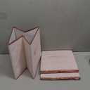Collapsible Storage Cube Bins - Fabric Cubby Organizer,Flower Decorative Shelf Basket Dual Handles,13 Inch Rosegold Box For Nursery/Home Office/Closet/Kids Room/4-Pack(Blush Pink)
