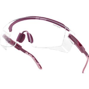 UKNOW Safety Glasses Over Eyeglasses, Anti Fog Safety Goggles ANSI Z87.1, Adjustable Protective Eyewear (Burgundy)