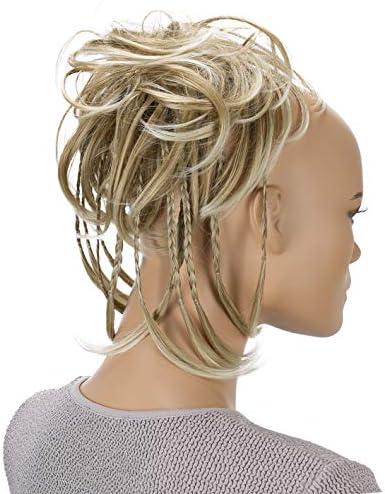 PRETTYSHOP Hairpiece Hair Rubber Scrunchie Scrunchy Updos VOLUMINOUS Wavy Messy Bun blonde mix # 27BT88 G13D