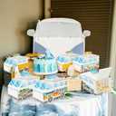 LaVenty 12 PCS Surf Beach Party Favor Bags Boxes Candy Boxes Bags for Summer Birthday Ocean Pool Surf Theme Decorations Baby Shower Treat Bags