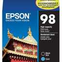 Epson T098120-BCS Claria Hi-Definition Black & Color Combo Pack High Capacity Cartridge Ink