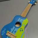 Hape Kids Wooden Toy Ukulele | 21 Inch Wooden Ukulele Musical Instrument with Vibrant Sound and Tunable Nylon Strings for Children, Blue, L: 21.9, W: 8.1, H: 3 inch