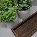 Dahey 3 Pack Mini Potted Artificial Eucalyptus Fake Plants with Wood Tray Centerpiece Table Decorations, Farmhouse Pulp Flower Pots Greenery Home Decor for Coffee Table Dining Room Office Kitchen