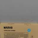 Wireless Keyboard and Mouse Combo, MARVO 2.4G Ergonomic Wireless Computer Keyboard with Phone Tablet Holder, Silent Mouse with 6 Button, Compatible with MacBook, Windows (Black)