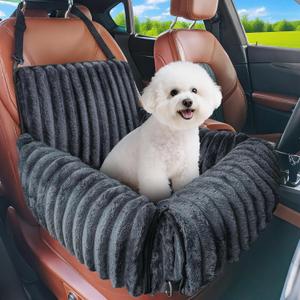MIXJOY 6in1 Dog Car Seat for Small/Medium Dogs up to 25 lbs, MultiFunctional Dog Carrier for Car with Detachable Washable Cover, Pet Travel Bed with ClipOn Safety Leash