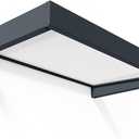 Palram - Canopia Sophia 5 Ft. x 3 Ft. 1600 Awning for Outdoors DIY Awnings Kit for Door, Windows, Exterior Coverage, to Protect from Sun, Rain, Snow, UV Protected Polycarbonate (Gray/Mist)