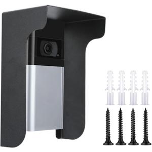 Metal Doorbell Cover Weatherproof Compatible with Ring/Blink (New Model)/Google Nest/Arlo/Eufy/AOSU Doorbell, Doorbell Rain Cover, Anti Glare Sun Shade Protection for Most Video Doorbells