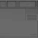 STREBITO Heat Resistant Silicone Soldering Mat up to 932F, Silicone Work Mat Soldering Pad for Electronics Repair, Magnetic Mat for Watch, Phone, Tablet, Eyeglass, Knife, Size 13.8"x9.9" (Grey)