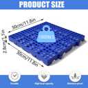 Plastic Pallets, Plastic Pallets for Basement Storage, Nestable Lightweight Waterproof for Basement Garage Supermarket (4)
