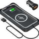Wireless Car Charger Pad, LANSEMKU 15W Fast Wireless Charging Pad for Car, Non-Slip Smart Safe Phone Charger Mat with 20W Car Adapter, Compatible with iPhone 16 15 14 13 12 Pro Max AirPods, 30CM Cable