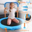 ATIVAFIT 36-Inch Toddler Trampoline with Foam Handle, Foldable Indoor Outdoor Mini Rebounder for Kids Ages 26