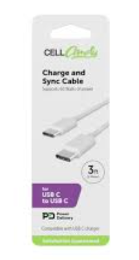 CellCandy USB-C to USB-C Fast Charge & Sync Cable
