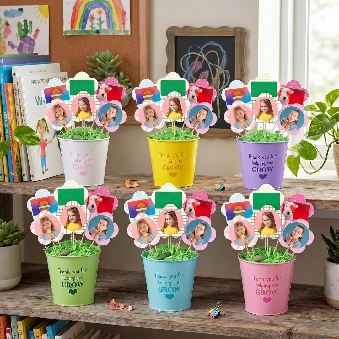 Novabright 6 Pack Teacher Appreciation Gifts Card Bouquet Thank You Gift Card Holder Craft Teacher Survival Kit for Women Men End of Year Back to School Birthday Graduation Retirement Present Decor