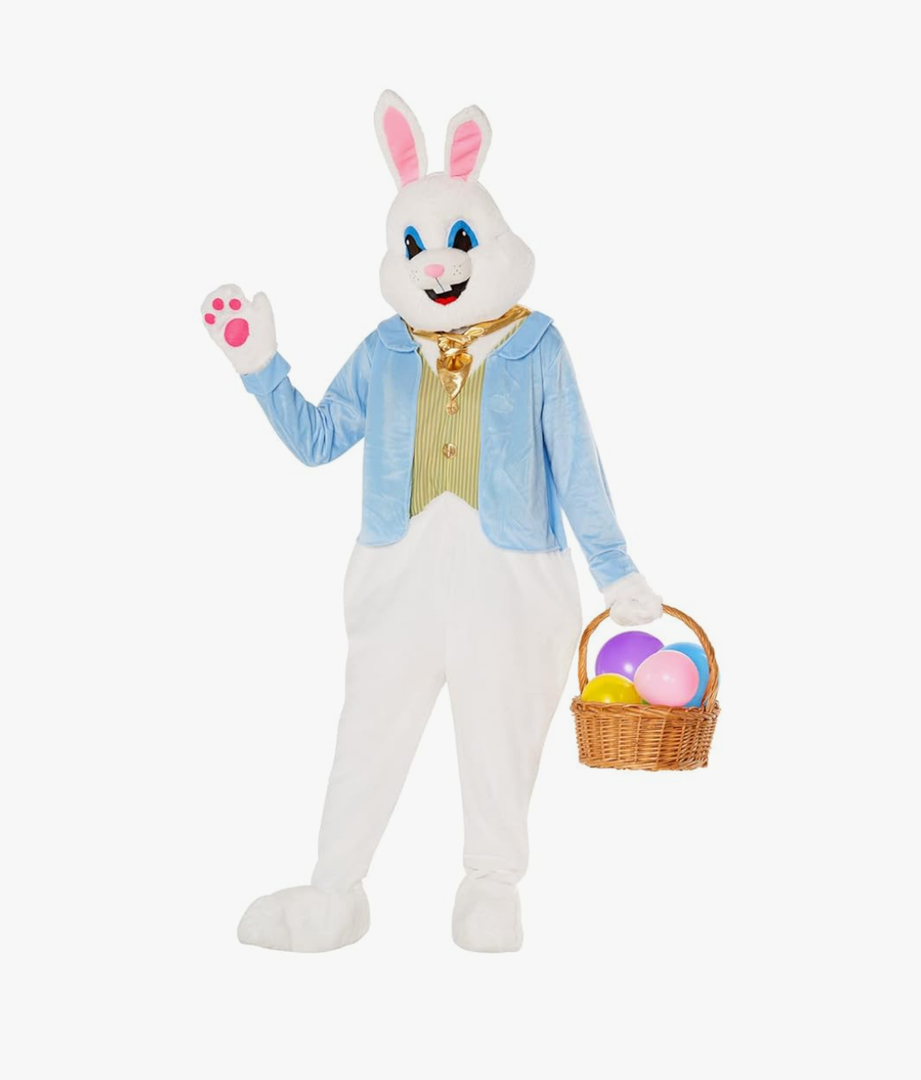 Morph Easter Bunny Costume Adult Deluxe Rabbit Mascot Outfit for Men - Perfect for Easter Costumes and Events