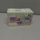 Peakeep Night Light Digital Alarm Clock Battery Operated with Indoor Temperature, Desk Small Clock (Black)