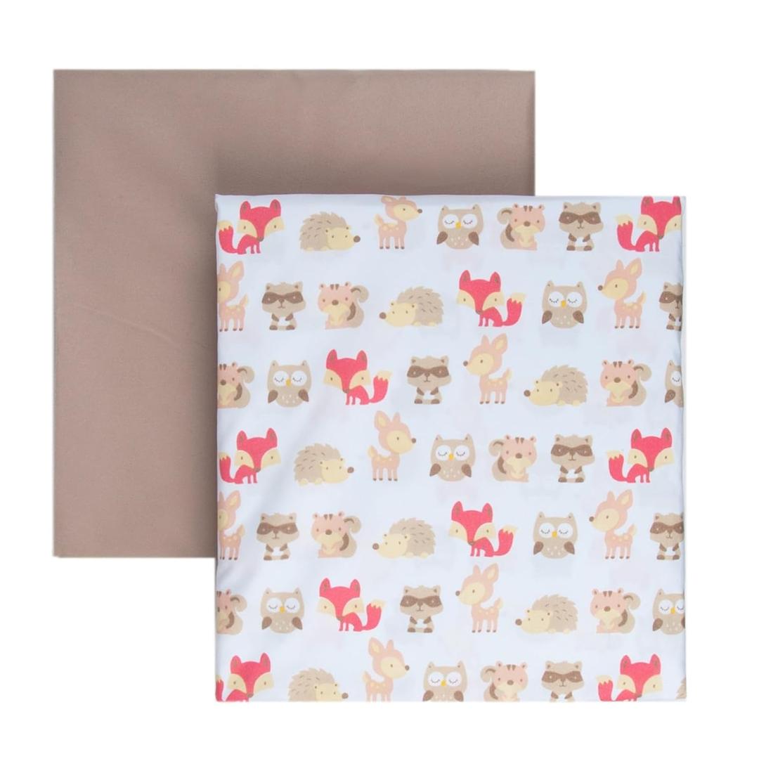 Tadpoles 2-Piece Woodland Creatures Crib Sheets | Collection of 2 Fitted Crib Sheets | 100% Brushed Microfiber Polyester | Soft, Smooth & Durable | Ideal for Babies | Woodland/Multicolor