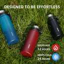 BJPKPK 64oz Insulated Water Bottle with Handle Half Gallon Stainless Steel Travel Thermal Flask Reusable Large Water Bottle,Lavender Green