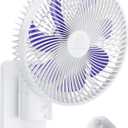 8.5-Inch Quiet Wall-Mounted Oscillation Fan with Remote & Timer, 4-Speed Adjustable for Small Bathrooms, Indoor Bedroom Cooling for RV, Adjustable Tilt, 5.92 ft Cord, Garage Cooling Fan for Home