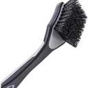 VIKING Tire Brush, Scrub Brush for Cars with Low Profile Tires, Brush for Car Detailing Kit, Grey with Black Bristles, 9.3 x 2.5 x 2.5 inch