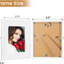 LBECUA 8x10 Picture Frame Set of 6, Display Pictures 8x10 without Mat or 5x7 with Mat, Horizontal and Vertical for Wall and Tabletop, White