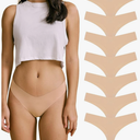 SHARICCA Women No Show Seamless Underwear Thong Invisible Soft Panties Multi Pack, S