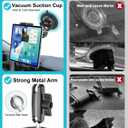 Pilots Tablet Holder, [Strong Suction Cup] Aircraft Tablet Mount with Metal Adjustable Arm, Aviation Windshield Stand for iPad mini Air, iPad Pro 13 12.9 11, Galaxy tab, iPhone, 4-13" Devices