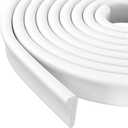 4 x Weather Stripping Door Seal Strip, 118'' Foam Weatherstripping Window Sealer Winter, Door Soundproofing Self Adhesive Window Door Insulation Strip for Exterior Door, Draft Stopper Gap Filler (White)