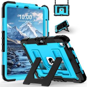 for iPad Air 11 Inch M3 (2025) /M2 (2024) iPad Air 5th/4th Generation Case 10.9 Inch (2022/2020),Military Grade Shockproof iPad Case Air 11 Inch with Pencil Holder, Black Blue