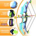 Kmuxilal 2 Pack Kids Bow and Arrow Set with LED Flash Lights, 14 Suction Cup Arrows and Fluorescence Standing Target-Perfect Indoor and Outdoor Game Archery Set Toy Gift for 4 5 6 7 8-12 Year Old Boys