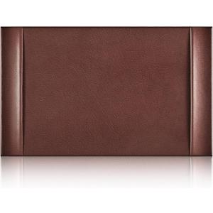 Leather Desk Pad Protector 30" x 18" Leather Desk Blotter with Side Rails Desk Mat for Office Home Workplace Desktop Writing Board Christmas Gifts for Dad Husband Brown)