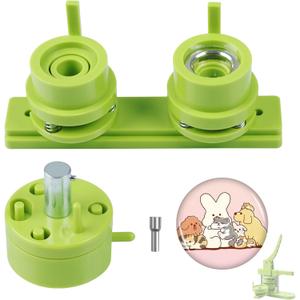 1 inch/25mm Green Button Mold, Interchangeable Die Mold for Slide Button Machines, 1 Piece